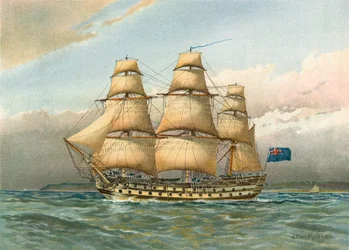 Buque de guerra alrededor de 1760