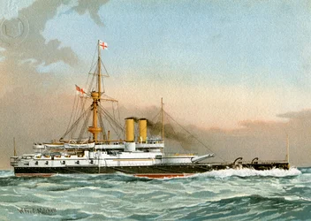HMS Victoria, acorazado de primera clase de la Royal Navy, c1890-c1893