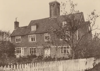 Granja Swiggshole, Horsmonden, Kent (foto en blanco y negro)