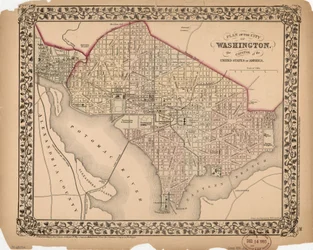 Plano de la ciudad de Washington - la capital de los Estados Unidos de América
