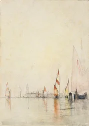 Barcos en la laguna, Venecia