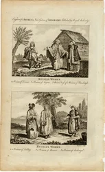 Hábitos de las mujeres rusas, ca 1730