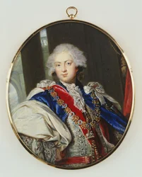 S.A.R. Federico, Duque de York, tres cuartos de longitud, cara completa, vistiendo la insignia de la Orden de la Jarretera