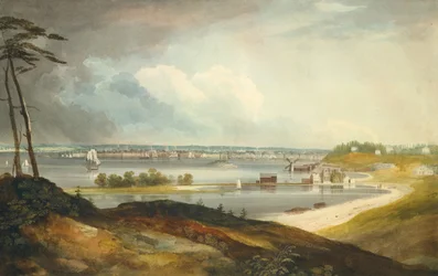 Nueva York desde las alturas cerca de Brooklyn, ca. 1820-23
