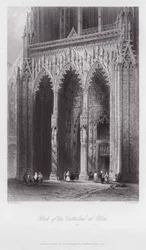 Pórtico de la Catedral de Ulm (grabado)