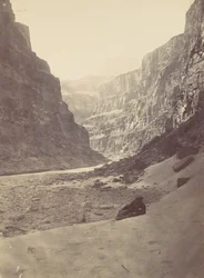Gran Cañón del Río Colorado, Boca de Kanab Wash, mirando al oeste, 1872