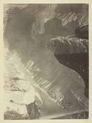 Mirando al sur hacia el Gran Cañón, Río Colorado, Sheavwitz Crossing, 1872