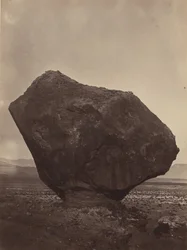 Roca encaramada, Rocker Creek, Arizona, 1872