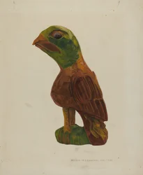 Pájaro tallado alemán de Pensilvania, c. 1939