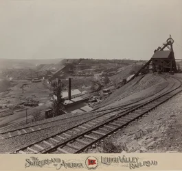 Knickerbocker Colliery cerca de Shenandoah, Lehigh Valley Railroad