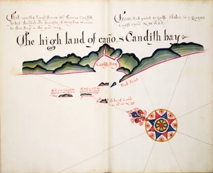 Las tierras altas de Cano y la bahía de Candish