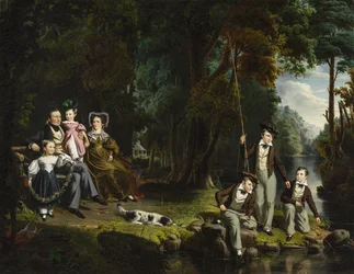 Alexander Masterton y su esposa e hijos