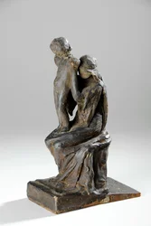 Maqueta para las figuras de una madre y un niño