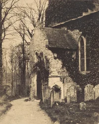 Pórtico de la iglesia, Earlham, cerca de Norwich, 1857