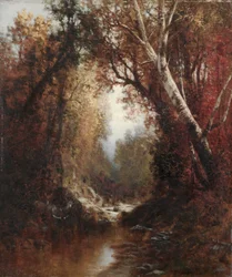 Escena de otoño en los Adirondacks, 1877