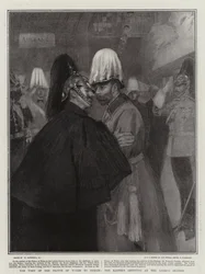 La visita del Príncipe de Gales a Berlín, el saludo del Kaiser en la estación de Lehrte
