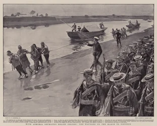 Con la Columna de Socorro del Almirante Seymour, los Heridos en la Marcha a Tientsin