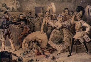 Pelea en una posada, c.1830
