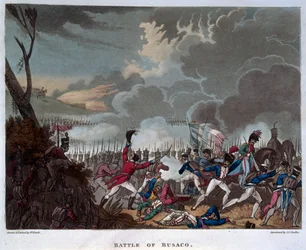 Batalla de Busaco el 27 de septiembre de 1810, grabado por J.C. Stadler, publicado en 1818