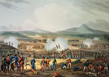 Batalla de Fuentes de Oñoro, 5 de mayo de 1811, grabado por Thomas Sutherland