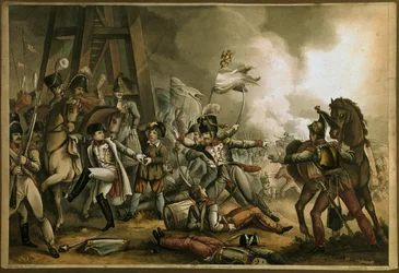 Sálvese quien pueda, grabado por Thomas Sutherland, 1816