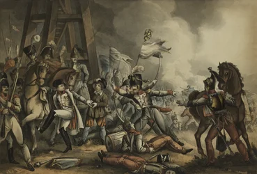 Sálvese quien pueda, o Cada uno por sí mismo, aguafuerte de Thomas Sutherland, publicado por James Jenkins, 1 de mayo de 1816
