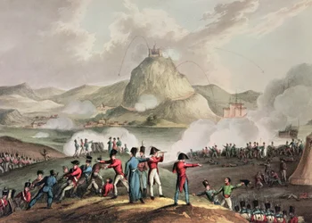 Sitio de San Sebastián, julio de 1813, grabado por Thomas Sutherland