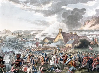 La Batalla de Waterloo, ilustración para un poema narrativo del Dr. Syntax, publicado en 1818
