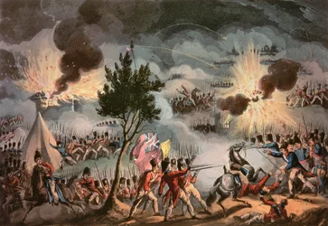 La salida de Bayona, a las tres de la mañana, el 14 de abril de 1814, grabado por Thomas Sutherland