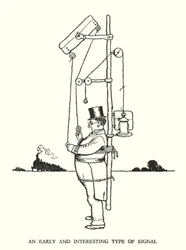 Ilustración para Railway Ribaldry de W Heath Robinson