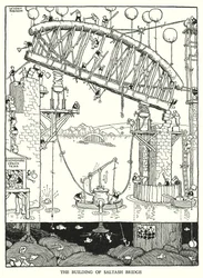 Ilustración para Railway Ribaldry de W Heath Robinson