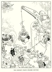 Ilustración para Railway Ribaldry de W Heath Robinson