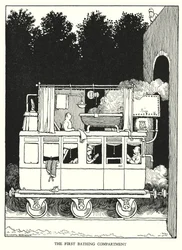 Ilustración para Railway Ribaldry de W Heath Robinson
