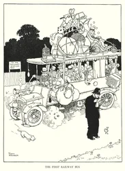 Ilustración para Railway Ribaldry de W Heath Robinson