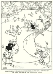 Ilustración para Railway Ribaldry de W Heath Robinson