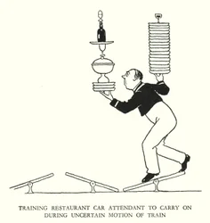 Ilustración para Railway Ribaldry de W Heath Robinson