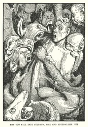 Que caigas en azufre, fuego y pozos sin fondo