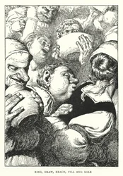 Anillo, dibujar, alcanzar, llenar y mezclar