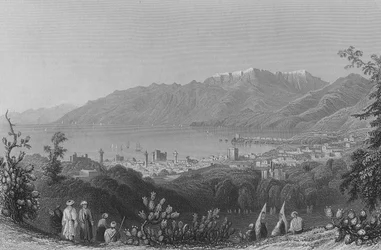 Beirut, la Antigua Berothah, grabado por J.B. Allen