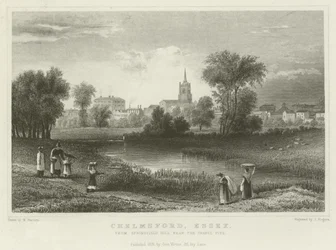Chelmsford, Essex, desde Springfield Hill, cerca de las Canteras de Grava