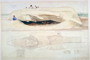 Coloso de Ramsés II, Menfis, 1845