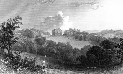 Copped Hall, Essex, grabado por Thomas Garner, 1832
