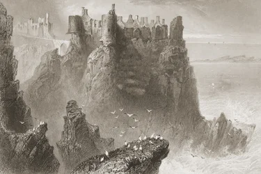 Castillo de Dunluce, Condado de Antrim, Irlanda del Norte, de 