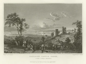 Castillo de Hadleigh, Essex, mirando hacia Sheerness