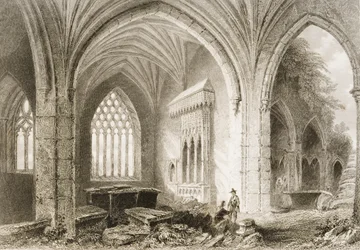 Interior de la Abadía de Holycross, Condado de Tipperary, Irlanda, de 
