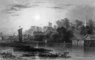 Maldon, Essex, grabado por Henry Adlard, 1831