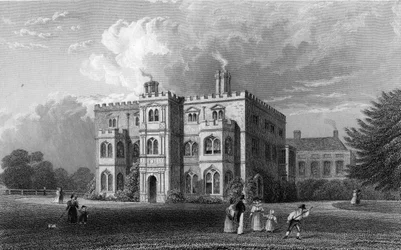 Marks Hall, Coggeshall, Essex, grabado por John Carr Armytage, 1833