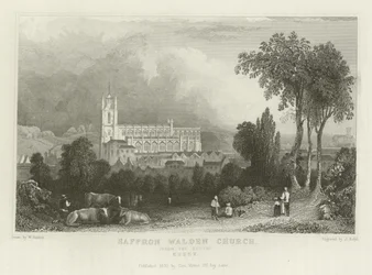 Iglesia de Saffron Walden, desde el sur, Essex