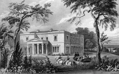 Stisted Hall, cerca de Braintree, Essex, grabado por John Carr Armytage, 1832