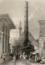 El Tchernberle Tash, Constantinopla, Estambul, Turquía, grabado por J. Carter